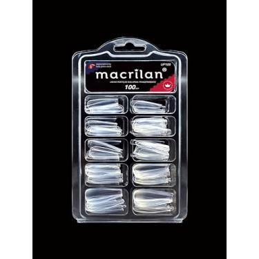 Imagem de Unha Postiça Tips Bailarina - Transparente - Macrilan - UP105
