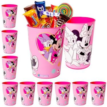 Imagem de Kit 24 Copos 320ml Estampa da Minnie Rosa para Decoração de Festa Lembrança de Aniversário Infantil