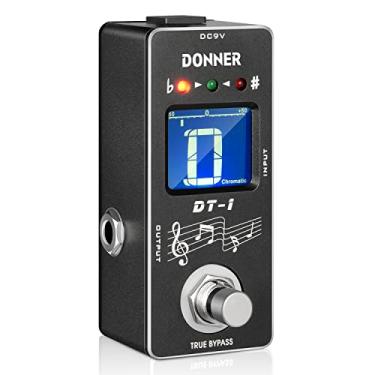 Imagem de Donner Pedal afinador, pedal afinador de guitarra cromático Dt-1 com indicador de inclinação para guitarra elétrica e baixo True Bypass