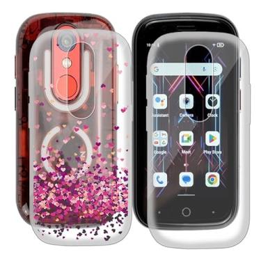 Imagem de AQGGIIXY Capa Unihertz Jelly Star (7,6 cm), capa amortecedora de silicone macio 2 capas protetoras de telefone de borracha flexível transparente capa de TPU para Unihertz Jelly Star