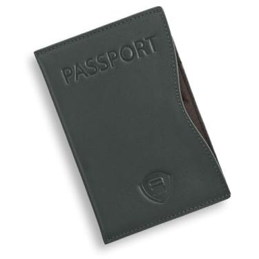 Imagem de Alban Combo porta-passaporte e cartão de vacina – Suporte de passaporte de couro com compartimento para cartão de vacina, carteira de passaporte, capa de passaporte, linda capa para passaporte