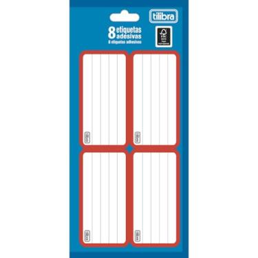 Imagem de Tilibra - Etiqueta Adesiva Academie VM, Multicor, 1 folha com 8 etiquetas
