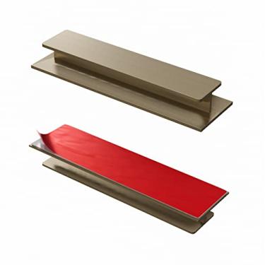 Imagem de Maçaneta autoadesiva HRX com borda para porta – fácil de instalar, fácil de instalar, descasque e cole em vidro, madeira, metal, plástico – Maçaneta de portas deslizantes para frentes de cozinha, gavetas e painéis de cômoda – 2 unidades