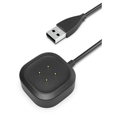 Imagem de Bicmice Carregador compatível com Fitbit Sense Versa 3 Carregador de Substituição Cabo de Carregamento USB para Sense 2 Sense Versa 4 Versa 3 Smartwatch Magnético Cabo de Carregamento Rápido