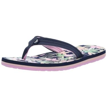 Imagem de Roxy Sandália feminina Vista Flip Flop, Azul marinho/rosa 241, 1 Big Kid