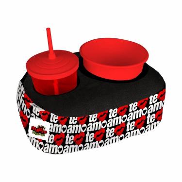 Imagem de Almofada Kit Pipoca Cinema 1 Copo Canudo Balde Namorados Te Amo Beijo