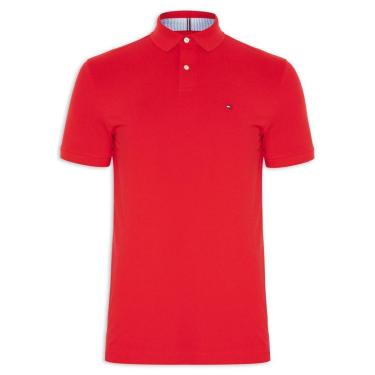 Imagem de Camiseta Gola Polo Tommy Hilfiger Stretch Fit Cinza Mescla-Masculino