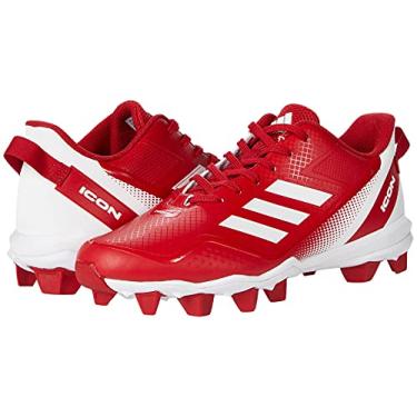 Imagem de adidas Tênis de beisebol masculino Icon 7 MD, Team Power vermelho/branco/branco, 45