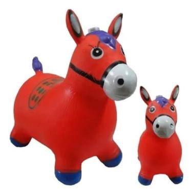 Imagem de Brinquedo Infantil Cavalinho Upa Upa com Luzes LED e Efeitos Sonoros Ideal para Brincadeiras e Desenvolvimento Infantil (Vermelho)