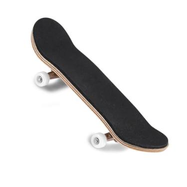 Imagem de Placa de Madeira Feita à Mão, 1 Peça de Dedos de Liga Com Rodas de Rolamento e Caminhões para Crianças Mini Skate Dedos Brinquedos Pacote (Branco)