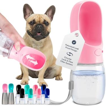 Imagem de Garrafa Água Bebedouro 250ml Portátil Pet Cachorro Passeio (Rosa)
