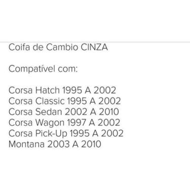 Imagem de Coifa Cambio Cinza Corsa Puck-Up Classic 1995 96 9 - 58955
