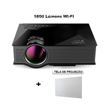 Imagem de Projetor Led Portátil Uc68s Wifi 2200 Lumens Data Show Hdmi Tela - Uni