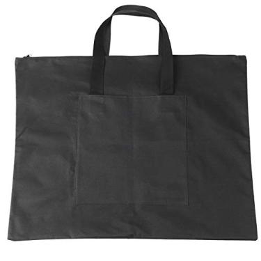Imagem de Bolsa para Prancheta de Desenho, Bolsa de Transporte para Documentos de Pintura A2, Mapa de Armazenamento, Estojo de Transporte Com Alça, Tela Oxford, Preta, para Artistas