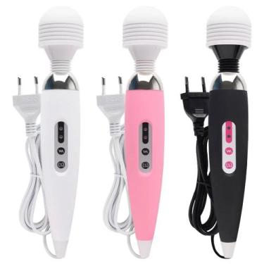 Imagem de Vibrador Varinha 12 Vibrações 25 X 4Cm Carregável Vipmix, Preto