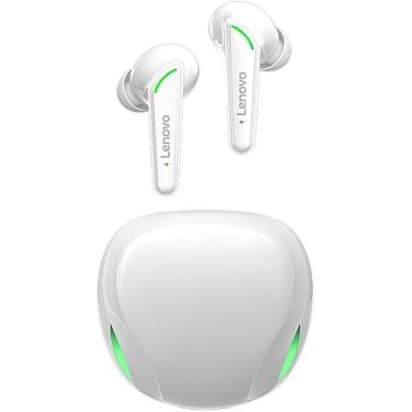 Imagem de Fone de Ouvido Bluetooth Sem Fio LEN0V0 XT92 | TWS Gamer Bluetooth com Microfone | Formato em Haste | Esportivo | Confortável | Branco Luz Verde