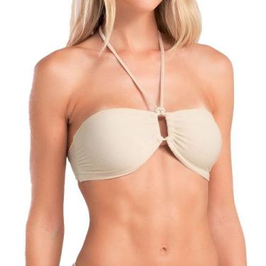 Imagem de Top Biquíni She Com Bojo e Alça Removíveis Modelo sem alça TQC , Off w