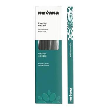 Imagem de Incenso Nirvana Vetiver E Cedro Natural C/9 Var. - Lua Mística - 100% 