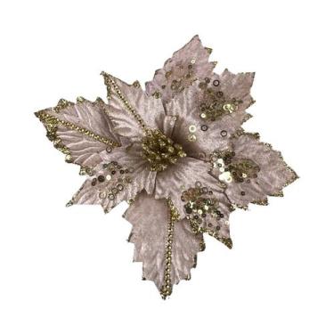 Imagem de Flor Poinsetia Decorativa Árvore de Natal Bico de Papagaio Tok da Casa