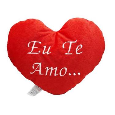 Imagem de Almofada Coração Pelúcia Vermelho - Eu Te Amo - Alex Imports Mt