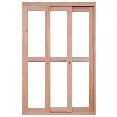 Imagem de Porta de Madeira Balção de Correr 213x140cm com Batente 14cm Ewk 420 R