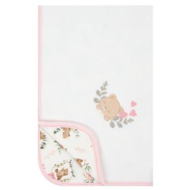 Imagem de Manta para Bebê em Malha Matelasse Ursinhos Rosa - Hug