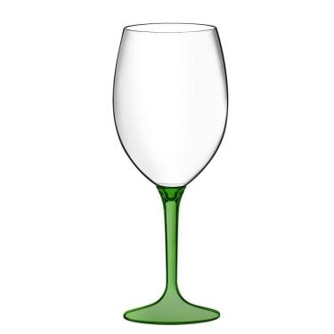 Imagem de Taça Transparente Acrílico Espumante Haste Colorida Boccati Cor:verde