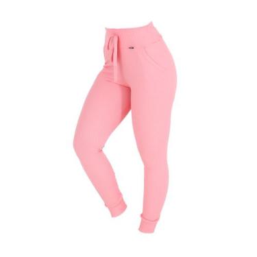 Imagem de Calça Feminina Ribana com Bolsos Jogger - Click Mais Bonita , Salmão