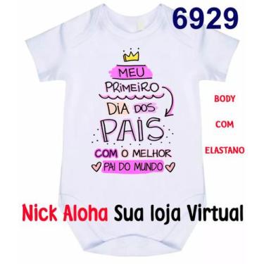 Imagem de body bebê meu primeiro dia dos pais cód 6929 - NICK ALOHA, Branco, M