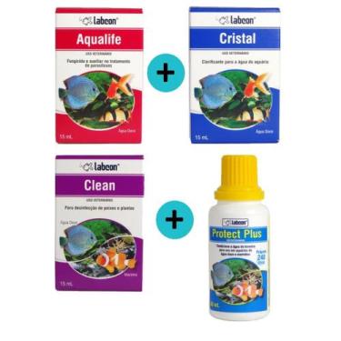 Imagem de Kit 1 Aqualife 15ml + 1 Cristal 15ml + 1 Clean 15ml + 1 Protect Plus 3