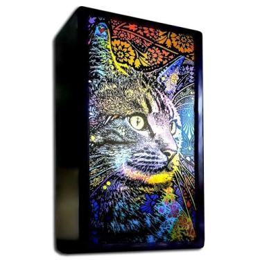 Imagem de Luminária Abajur Gato Abstrato Pet Decoração - Sirius Geek Store, 20 x