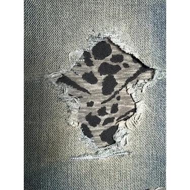 Imagem de Adesivos de jeans stretch Peek-A-Boo com estampa animal - Passar a ferro por Holey Patches