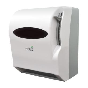 Imagem de Toalheiro Bobina Alavanca Trava Papel Toalha Luna Rolo 200m - Biovis