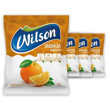 Imagem de Kit 4un de Suco Em Pó Refrescante Sabor Natural Laranja 350G Rende 10L