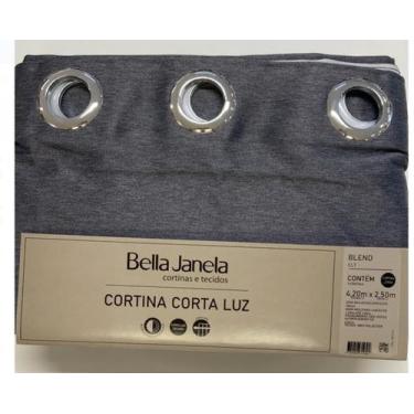Imagem de Cortina Corta Luz 4,20 x 2,50 Tecido Blend Bella Janela, Cinza2