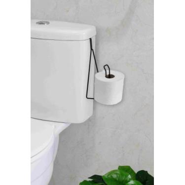 Imagem de Suporte papel higienico caixa acoplada vertical preto 980107 - BELFIX
