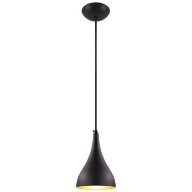 Imagem de Pendente Decor Luminária Gota Alumínio Preto/Cobre P - CM GLASS - CLEI