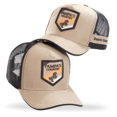 Imagem de Boné Masculino Feminino Cavalo Country Trucker - Pampas Country, Bege