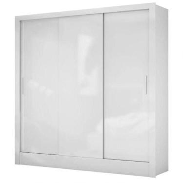 Imagem de Guarda Roupa Casal Dubai 3 Portas de Correr e 3 Gvtas Branco - CARIOCA
