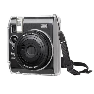 Imagem de MUZIRI KINOKOO Capa transparente compatível com câmera instantânea Fuji Instax Mini 99, capa de transporte de PVC rígido Fuji Instax Mini 99 com alça de ombro ajustável - transparente