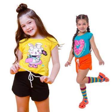 Imagem de Kit 02 conjuntos infantil moda blogueirinha roupa infantil - Babilar, 