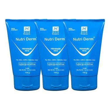 Imagem de Kit 3 Creme Hidratante com Ureia Nutri Derm 100gr - RHR Cosméticos