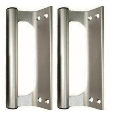 Imagem de Puxador de Alum. Buzio Porta Portao Fosco 145mm - 01 PAR - MOB COMP.