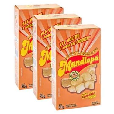 Imagem de kit 3 SALGADINHO MANDIOPÃ SABOR CAMARÃO 80G CADA