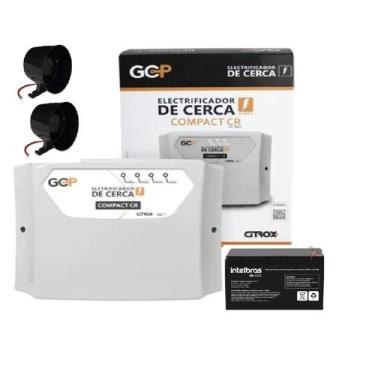 Imagem de Central De choque e alarme para Cerca Elétrica Gcp Bateria e Sirene