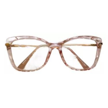 Imagem de Armação de óculos feminino sem grau leve gatinho rosa visão - VER