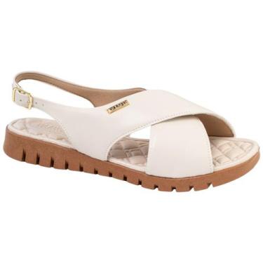 Imagem de Sandália Feminina Ortopédica Via Angel Tratorada de X Confortável Vers