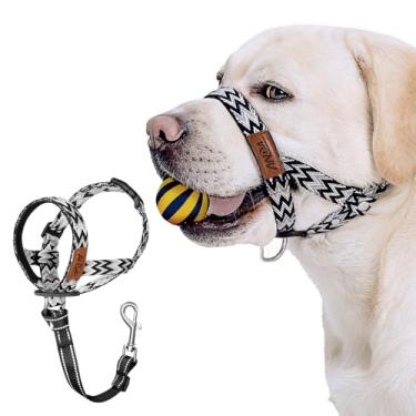 Imagem de ANDA Coleira de cabeça suave para cães - coleira de cabeça de cachorro ultraleve, sem puxão, coleira de focinheira respirável ajustável evita puxar e pular, ajuste confortável para cães pequenos