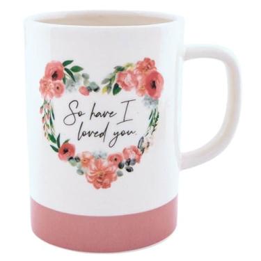 Imagem de Faithworks Christian Gifts - Caneca grande de cerâmica inspiradora caneca de café, 500 ml, So Have I Loved