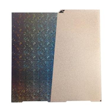 Imagem de Placa de Construção PEY PEI, 256x268mm íris PEY Padrão Estrelado Folha de PEI Texturizada, Lados Duplos, Plataforma Flexível de Aço de Mola de Cama Aquecida, para Kobra 3 3 Combo